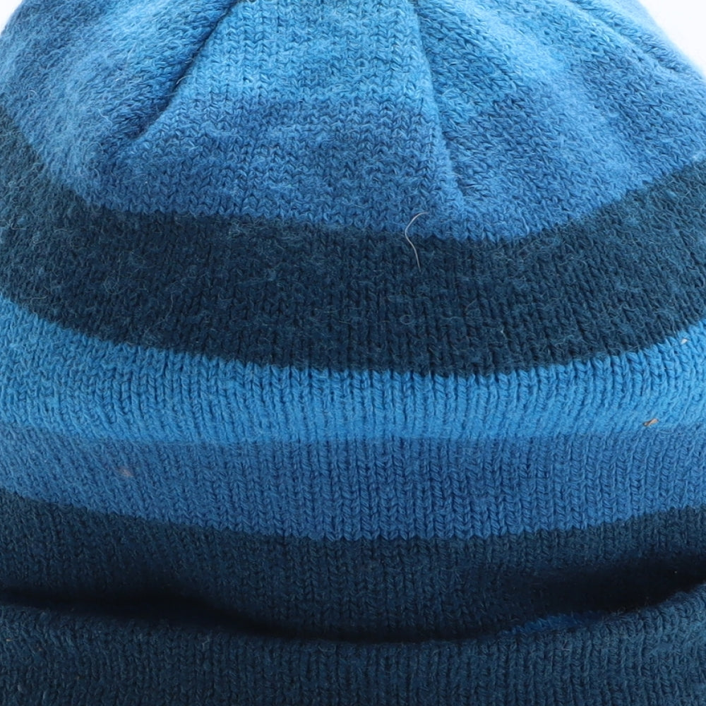 Bergans Mens Blue Striped Acrylic Beanie One Size