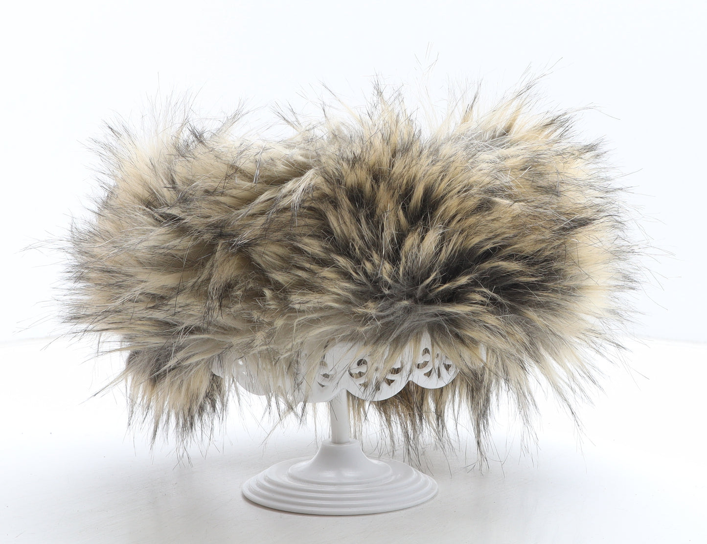 Moore & moore Womens Beige Polyester Headband One Size - Faux Fur