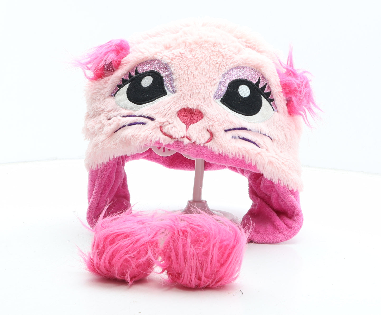 Preworn Girls Pink Polyester Bonnet One Size - Cat