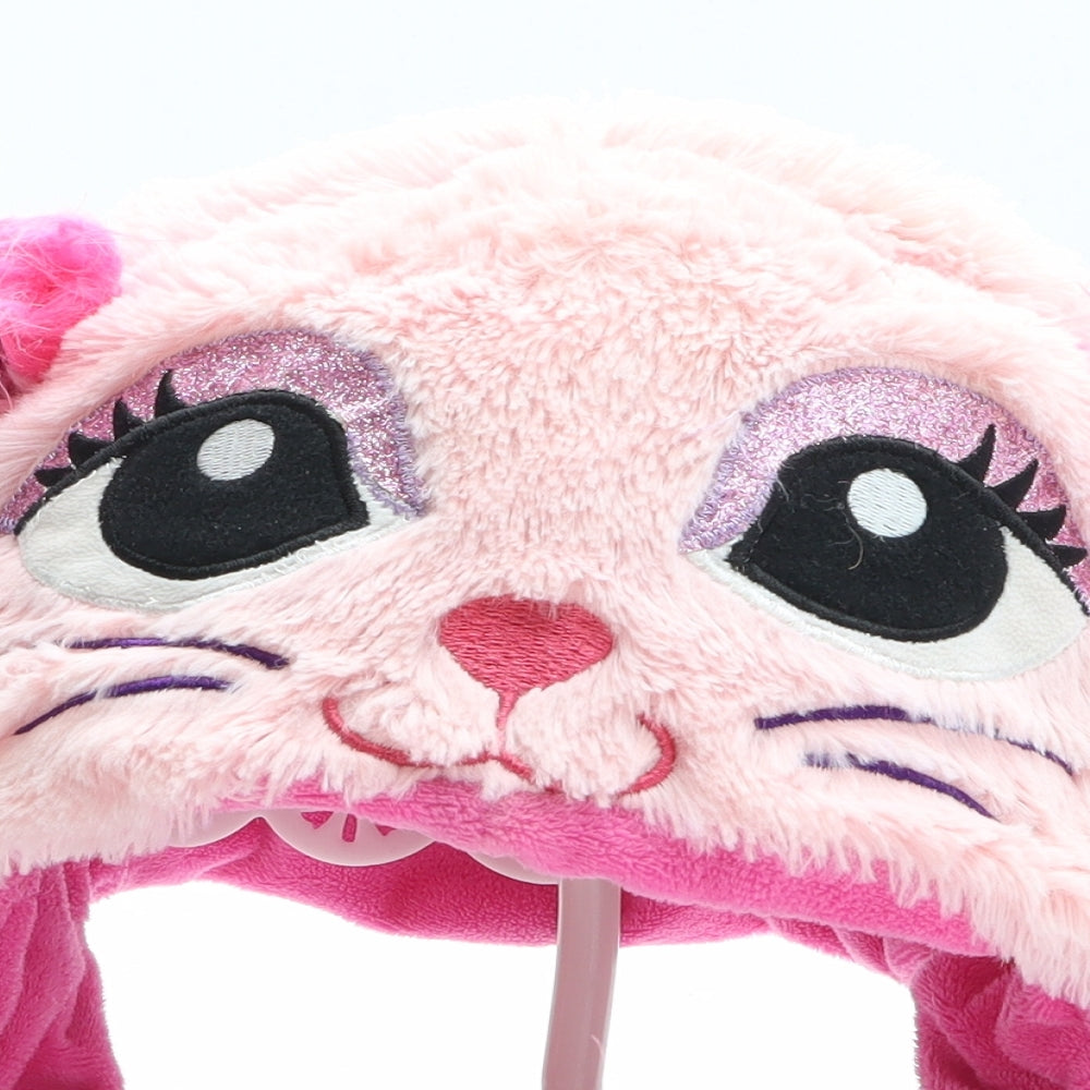 Preworn Girls Pink Polyester Bonnet One Size - Cat