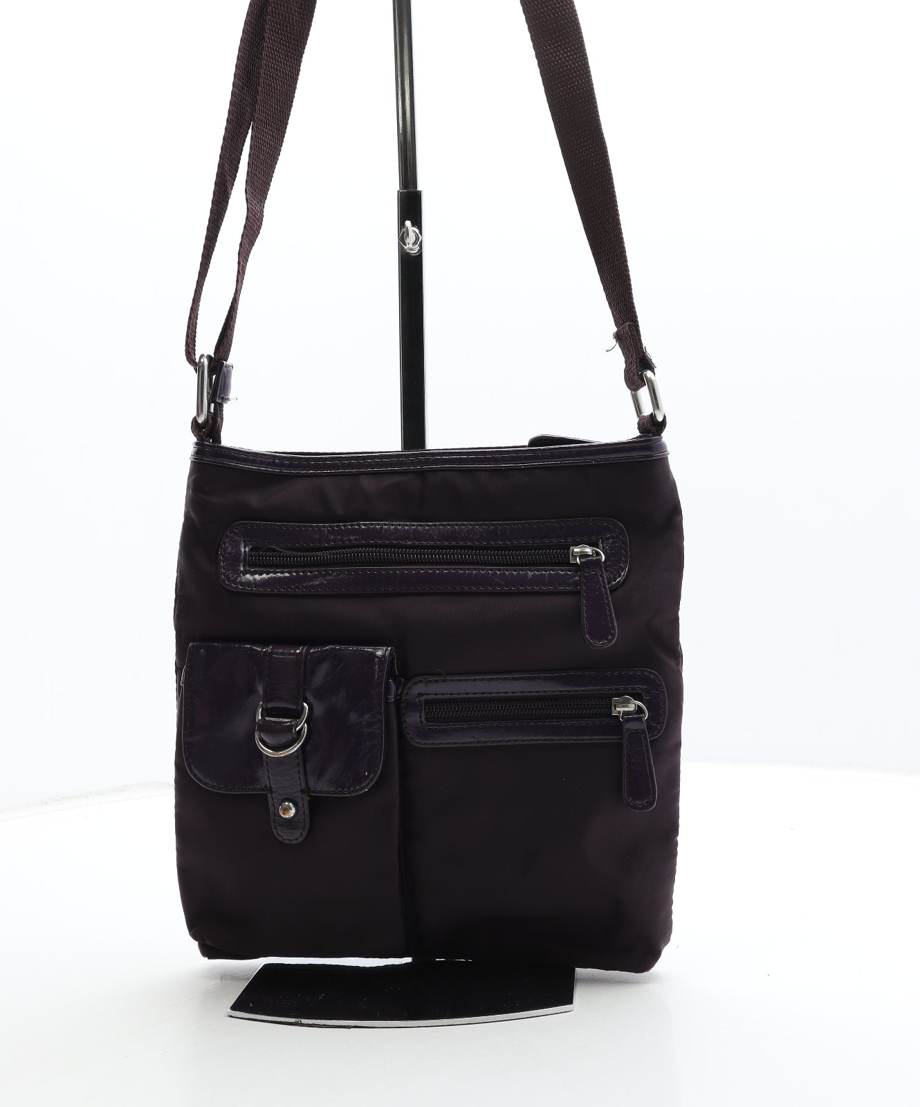 Preworn Womens Purple Polyester Crossbody Size Small