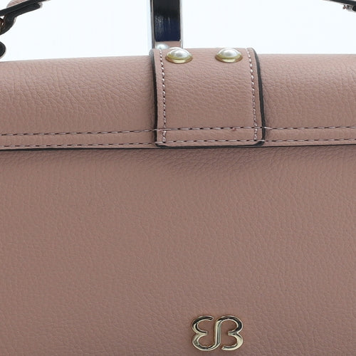 Bessie Womens Pink Polyurethane Crossbody Size Small - Flower Detail