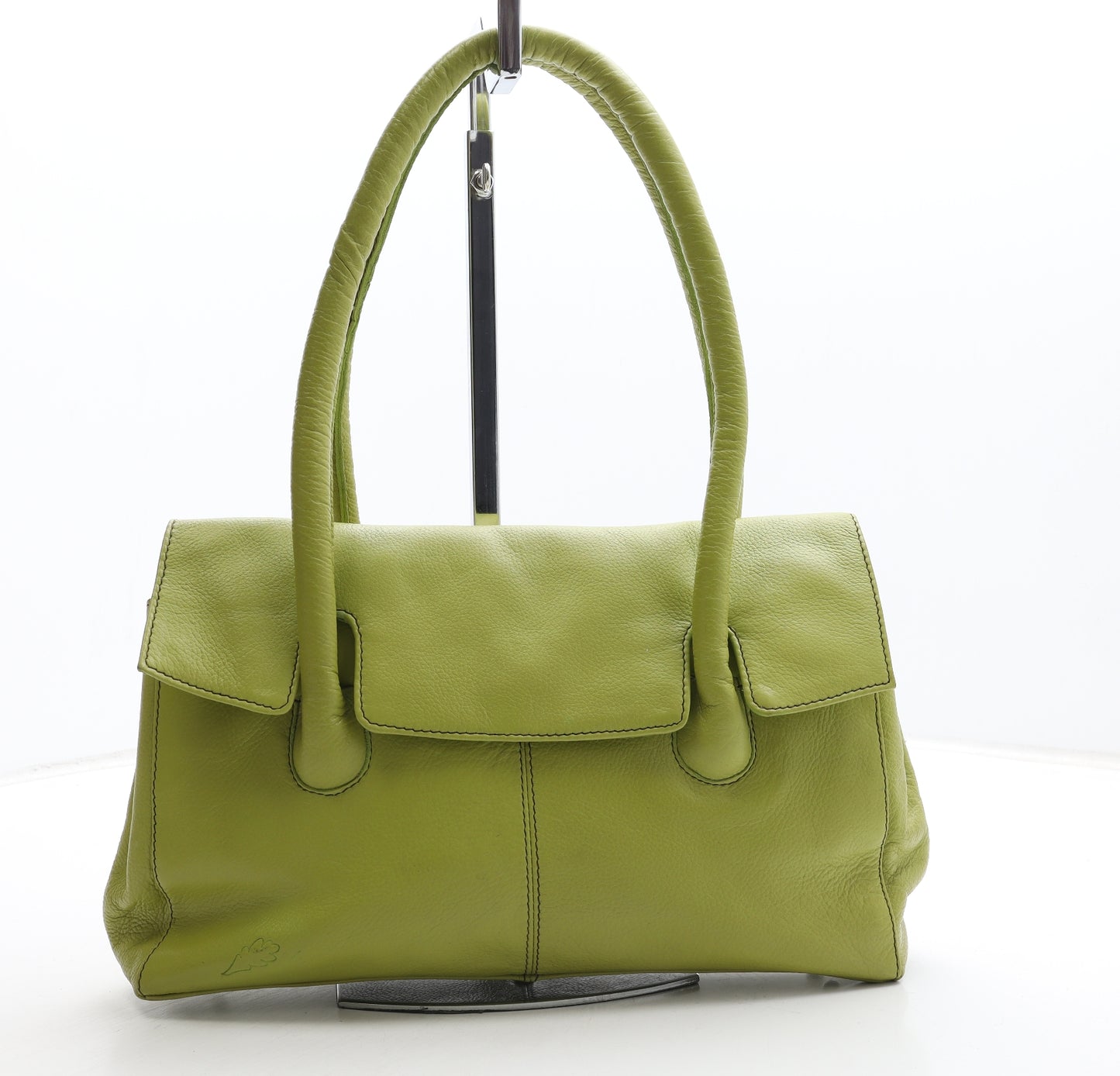Oakdale Womens Green Leather Top Handle Bag Size Small
