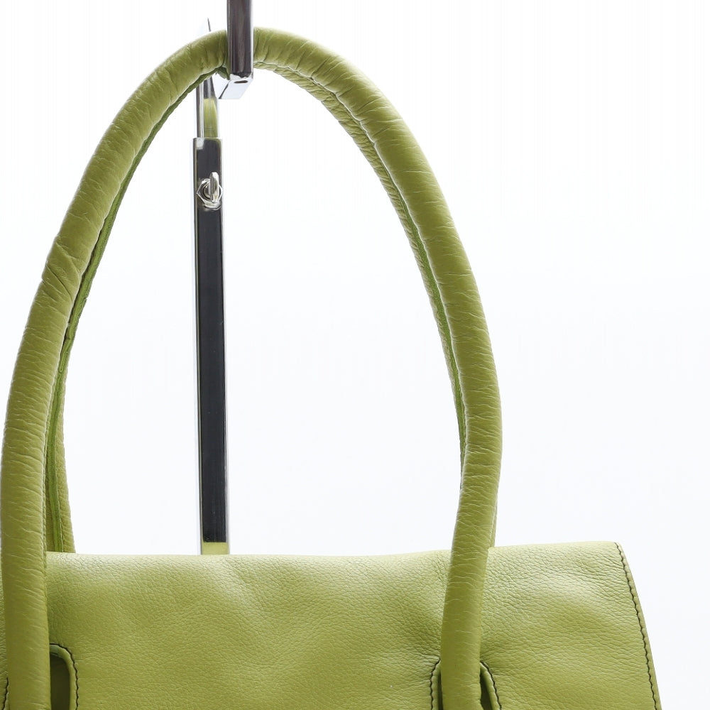 Oakdale Womens Green Leather Top Handle Bag Size Small