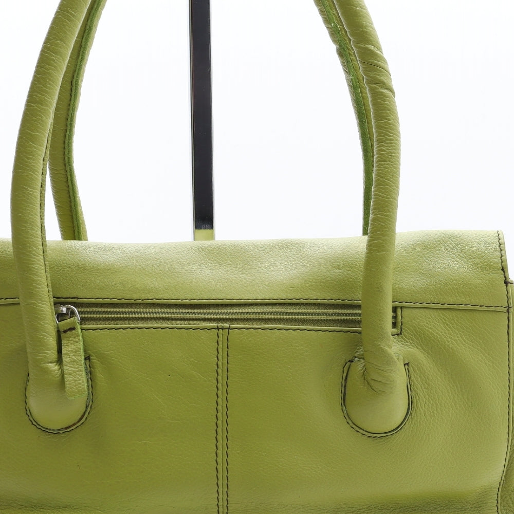 Oakdale Womens Green Leather Top Handle Bag Size Small