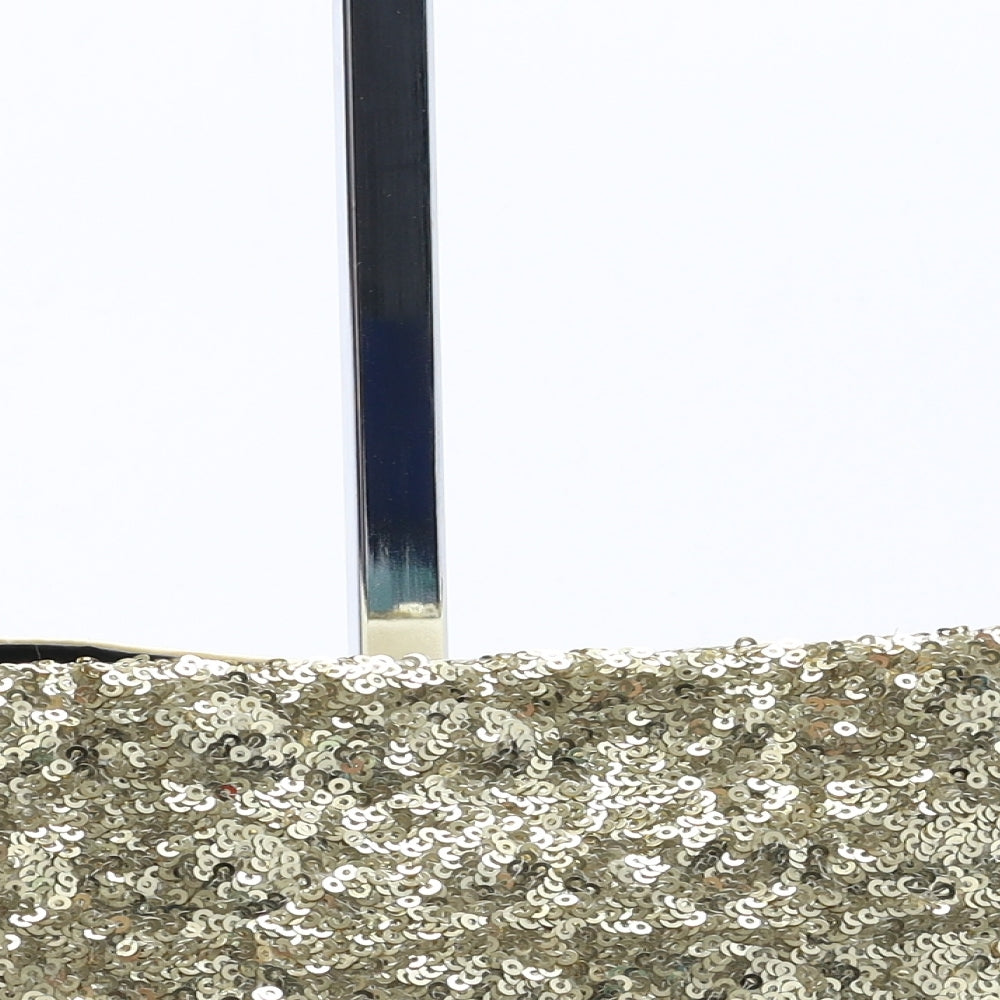 Preworn Womens Gold Polyester Clutch Size Small