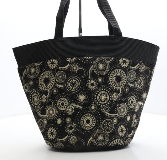 Boots Womens Black Geometric Polypropylene Tote Size Large