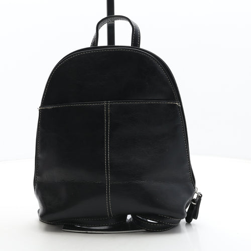 F&F Womens Black Polyurethane Backpack Size Medium