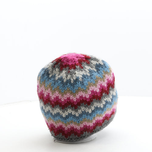 Headwear by Kusan Womens Multicoloured Geometric Wool Beanie One Size