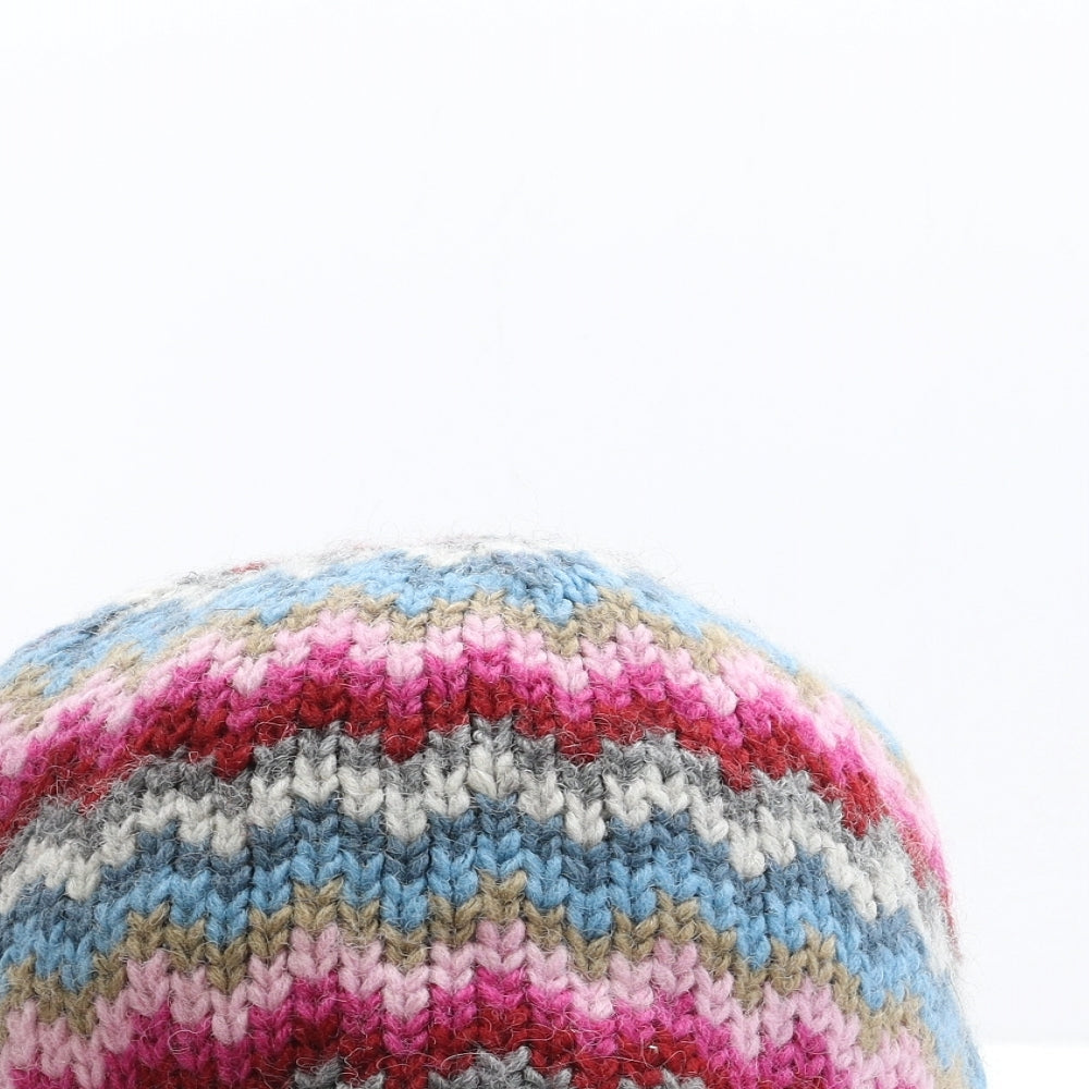 Headwear by Kusan Womens Multicoloured Geometric Wool Beanie One Size