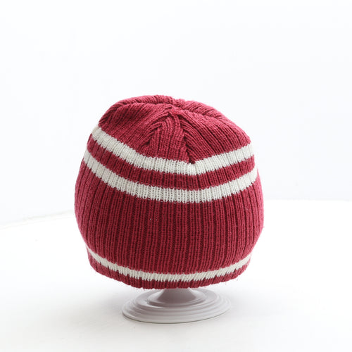 Stoke City Mens Red Striped Acrylic Beanie One Size