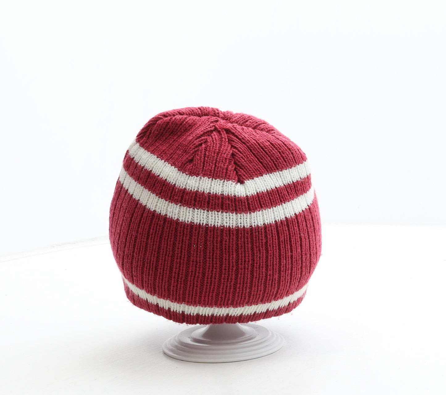 Stoke City Mens Red Striped Acrylic Beanie One Size