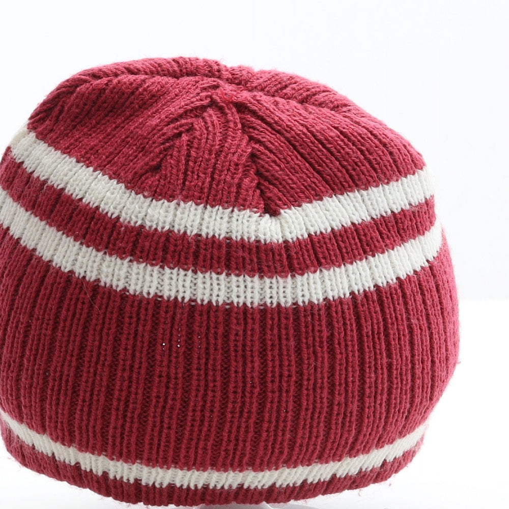Stoke City Mens Red Striped Acrylic Beanie One Size