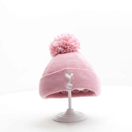 Tottenham Hotspur F.C. Girls Pink Acrylic Bobble Hat Size S