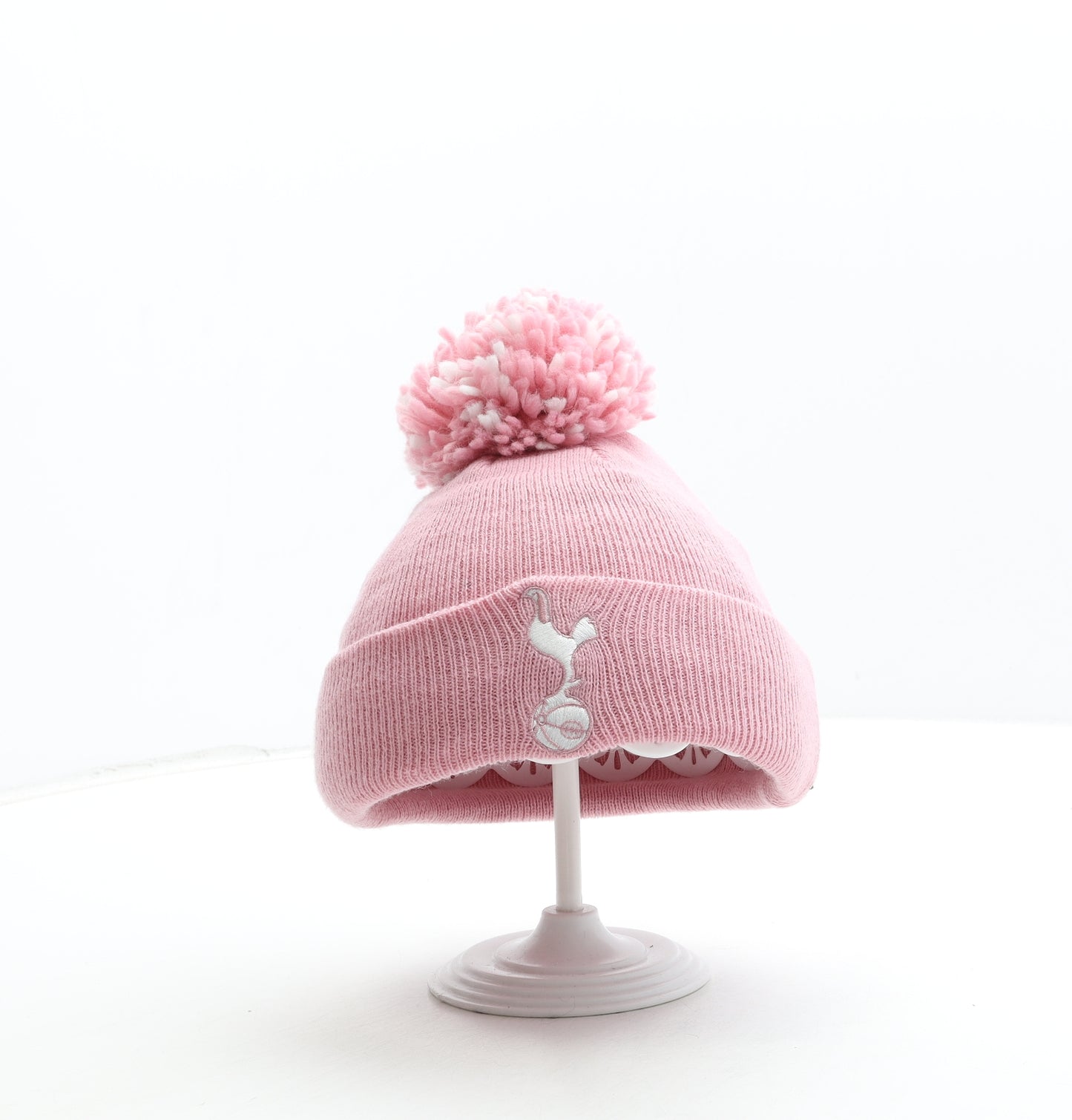 Tottenham Hotspur F.C. Girls Pink Acrylic Bobble Hat Size S