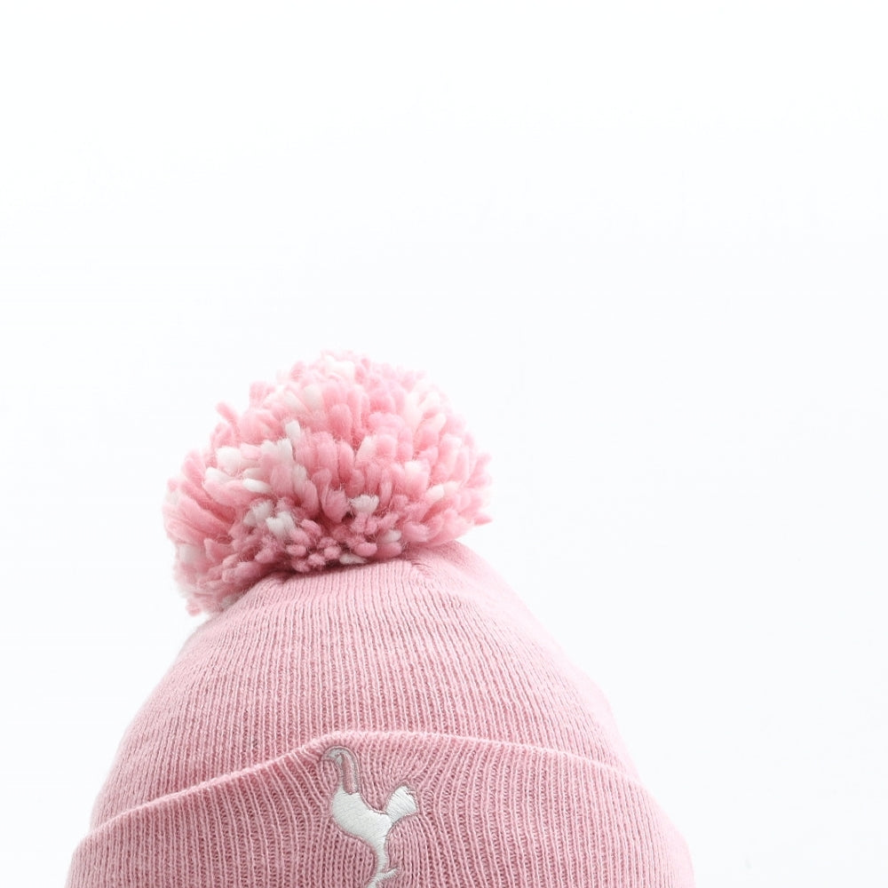 Tottenham Hotspur F.C. Girls Pink Acrylic Bobble Hat Size S