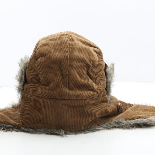Matalan Mens Brown Cotton Trapper Hat One Size