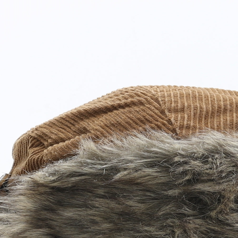 Matalan Mens Brown Cotton Trapper Hat One Size