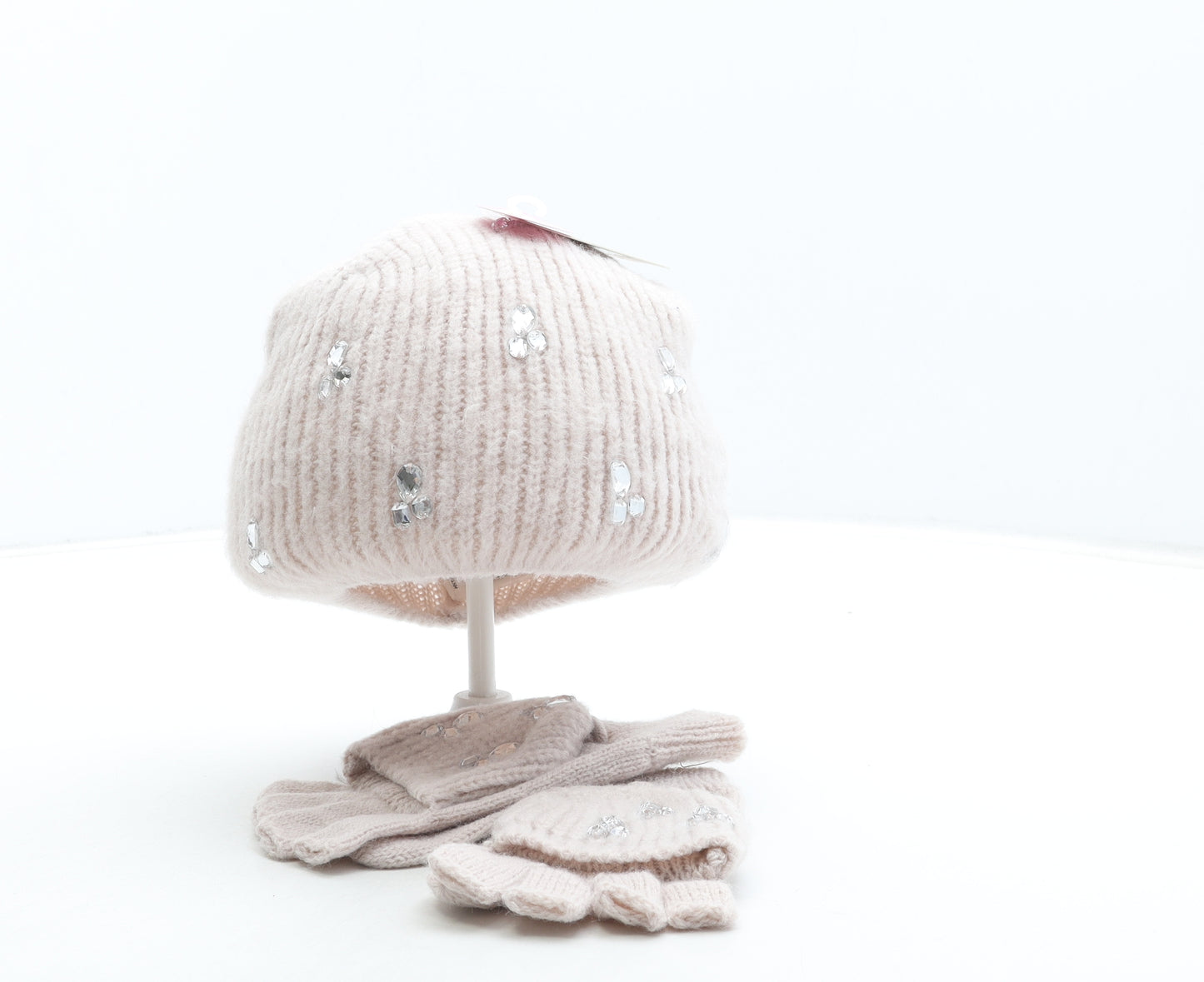 Accessorize Girls Pink Acrylic Beanie Size S
