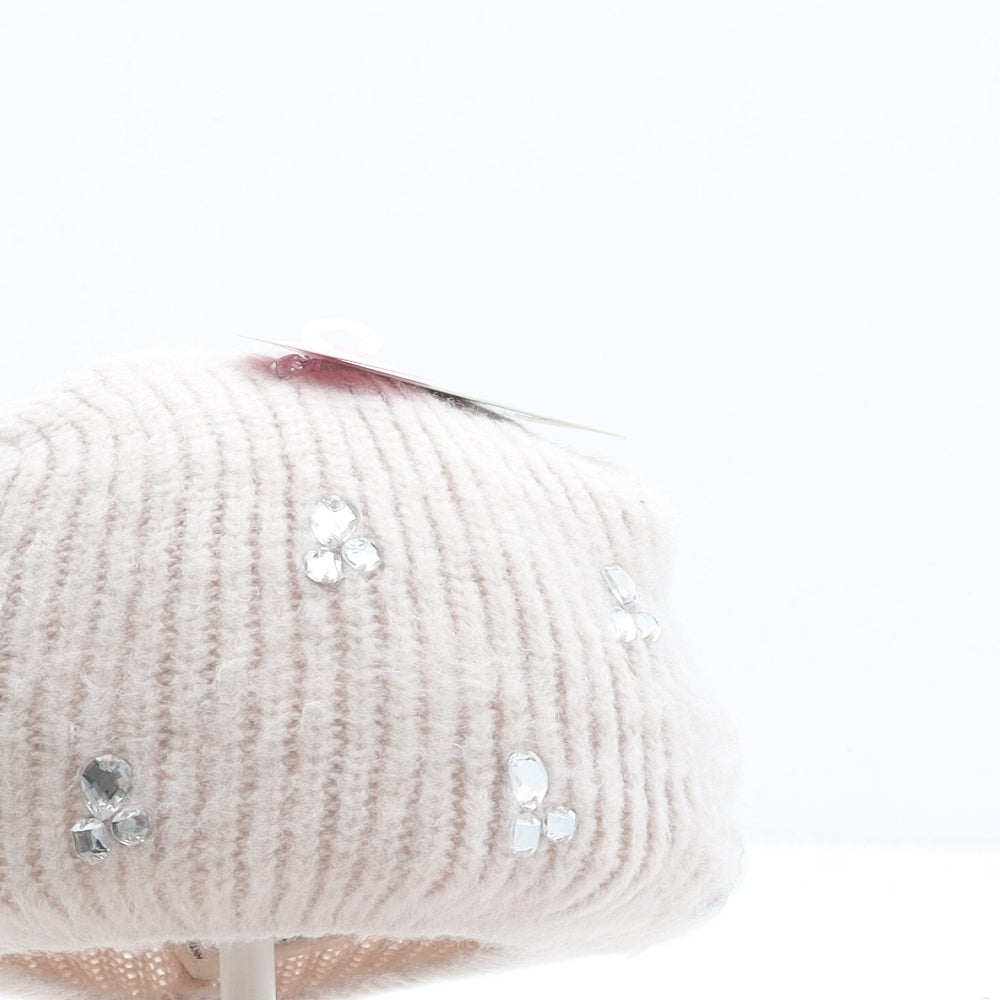 Accessorize Girls Pink Acrylic Beanie Size S