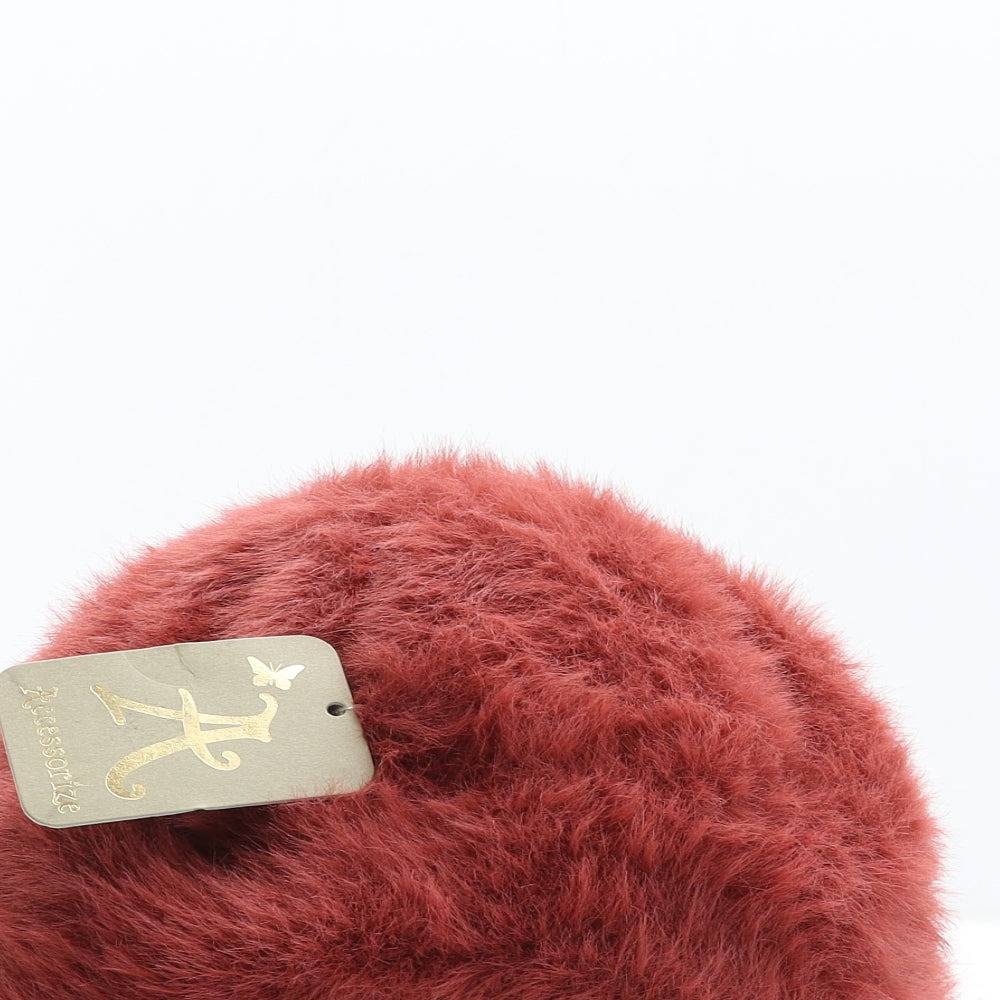 Accessorize Womens Orange Polyamide Beret One Size