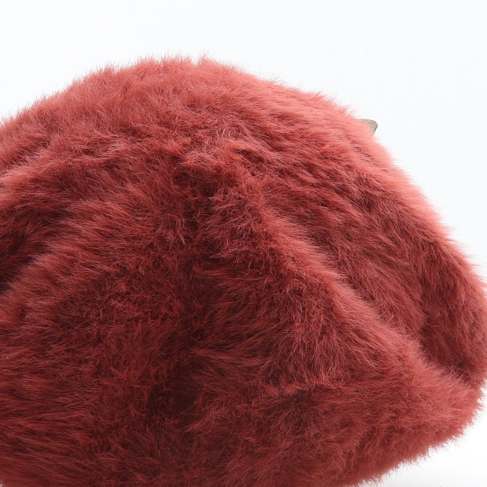 Accessorize Womens Orange Polyamide Beret One Size
