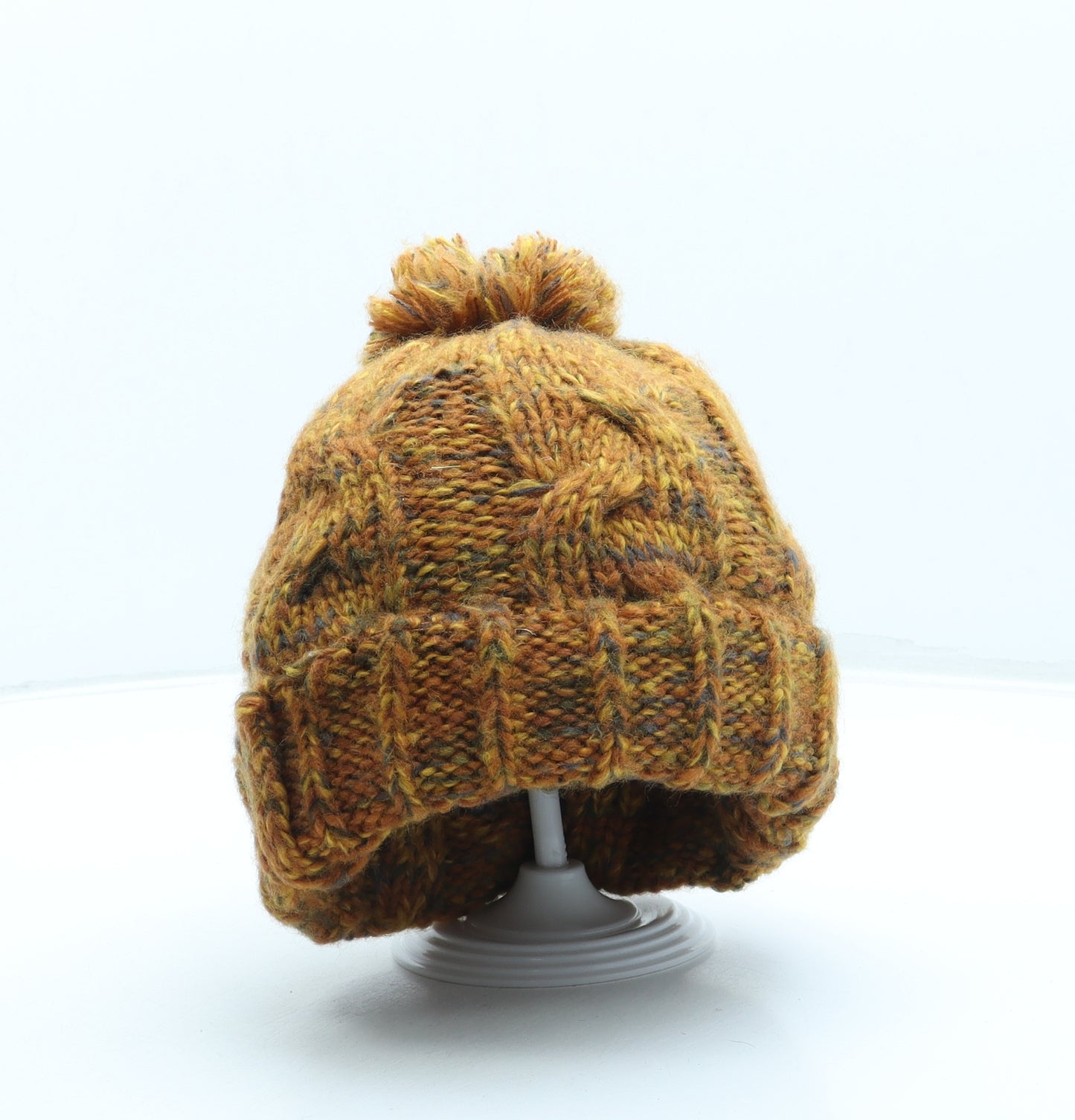 DAKINE Womens Orange Acrylic Bobble Hat One Size - Pom Pom