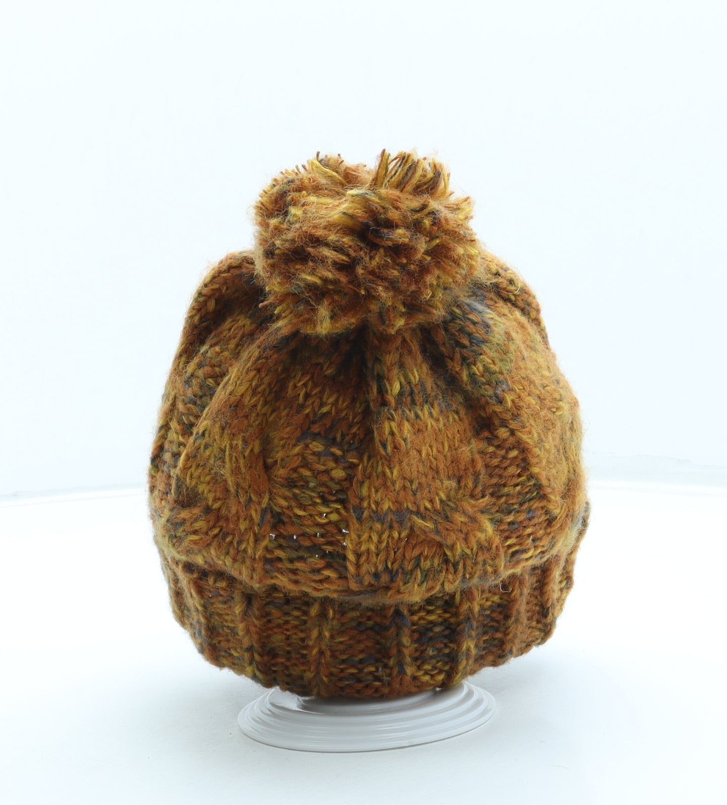 DAKINE Womens Orange Acrylic Bobble Hat One Size - Pom Pom