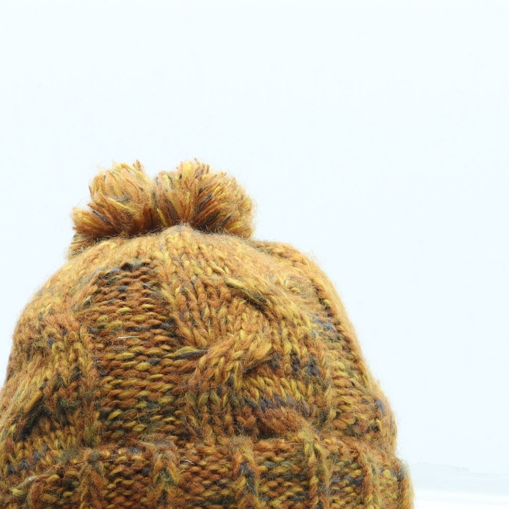 DAKINE Womens Orange Acrylic Bobble Hat One Size - Pom Pom
