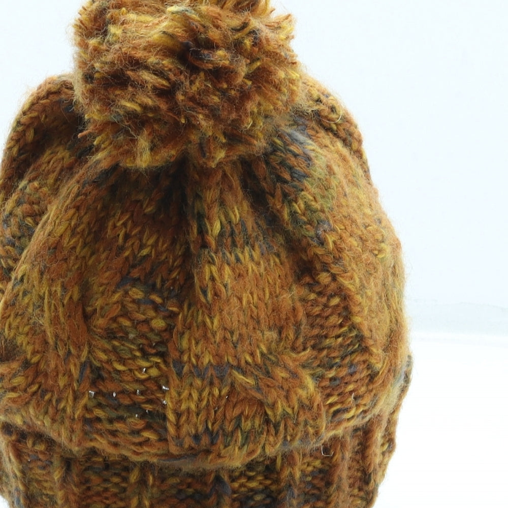 DAKINE Womens Orange Acrylic Bobble Hat One Size - Pom Pom