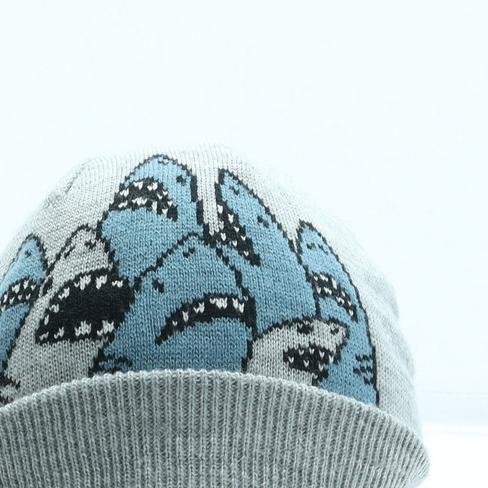 Gap Boys Grey Acrylic Beanie One Size - Shark