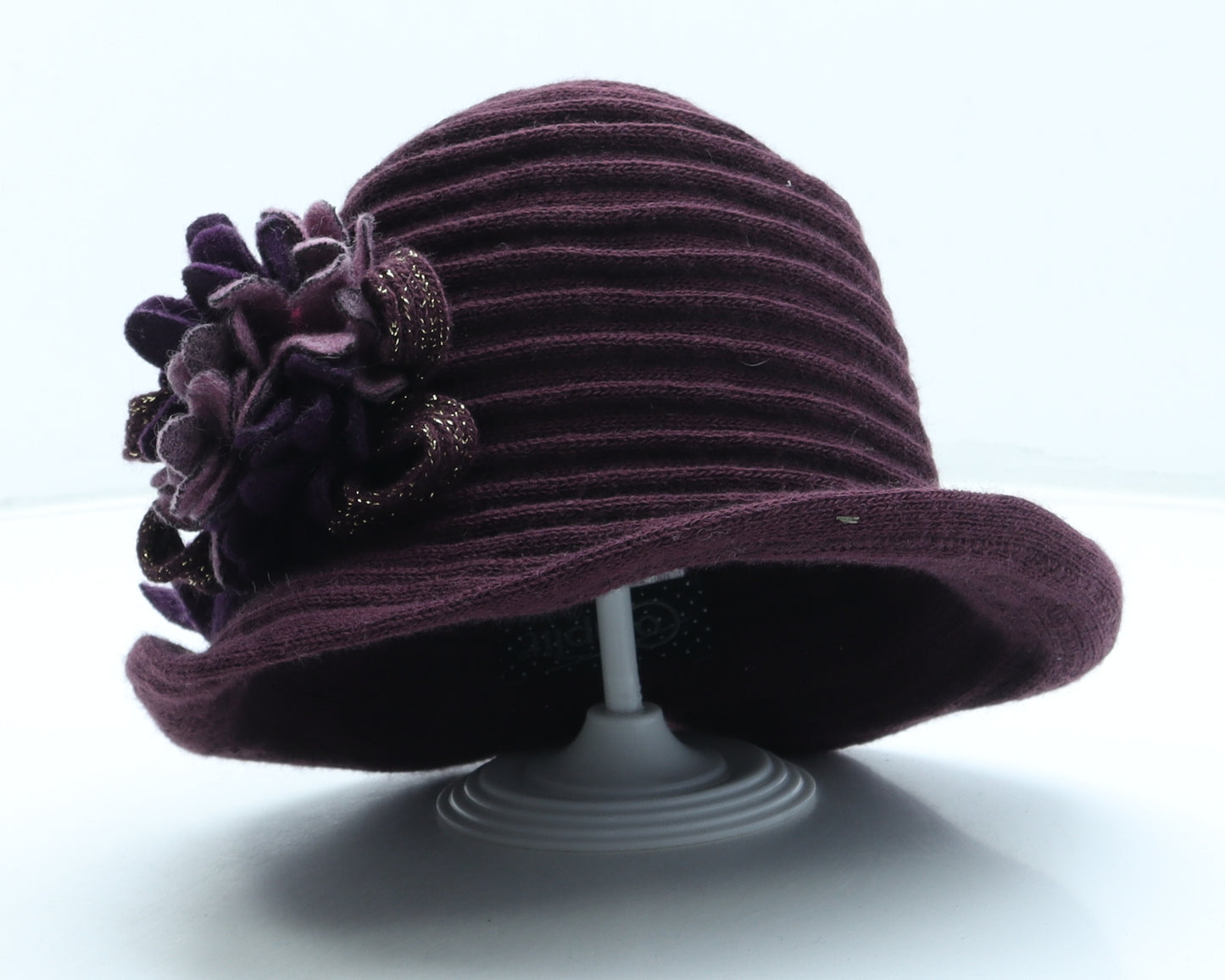 Complit Womens Purple Acrylic Cloche One Size - Flowers