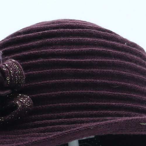 Complit Womens Purple Acrylic Cloche One Size - Flowers