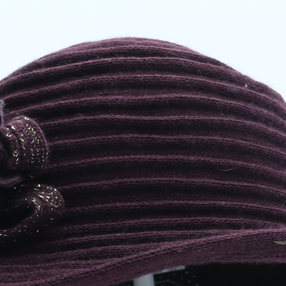 Complit Womens Purple Acrylic Cloche One Size - Flowers