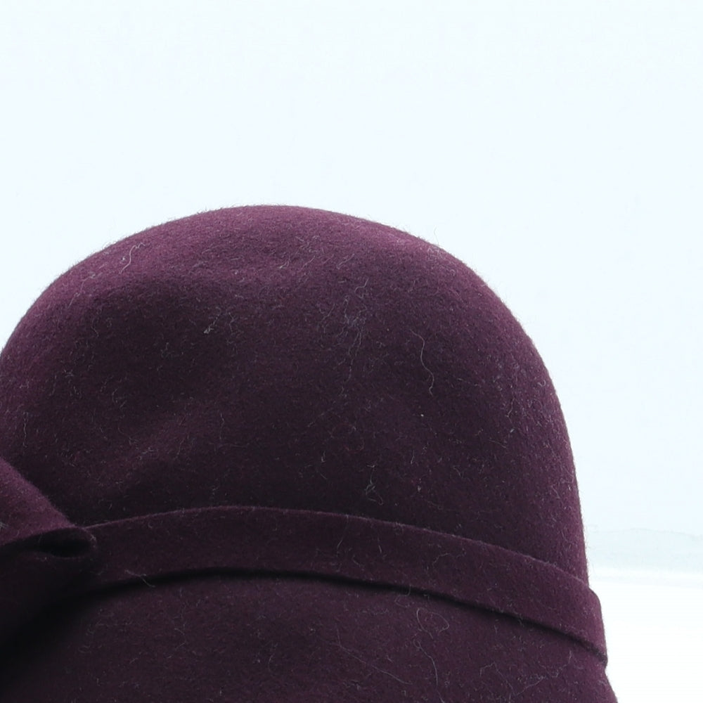 Accessorize Womens Purple Wool Cloche One Size