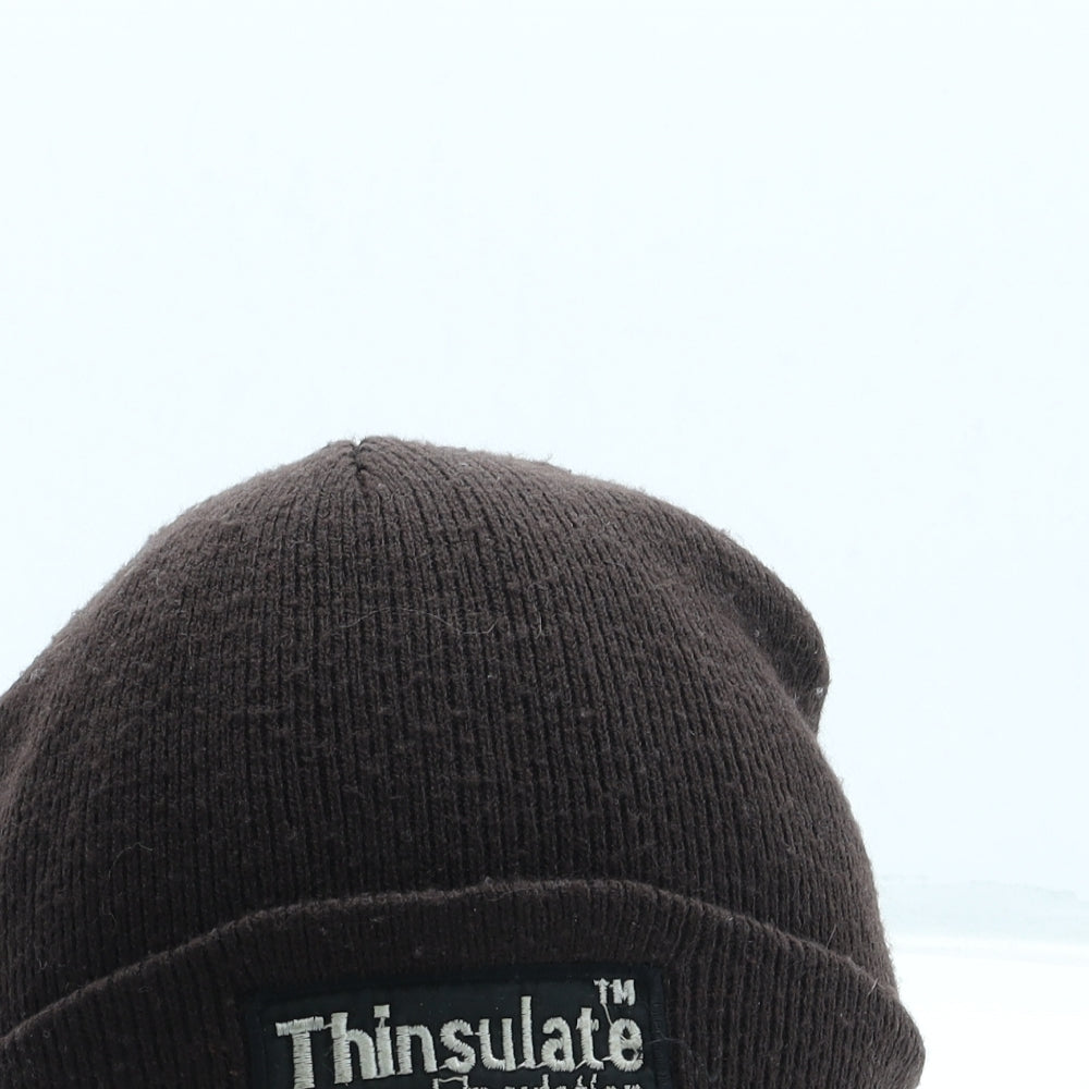 Thinsulate Mens Brown Acrylic Beanie One Size
