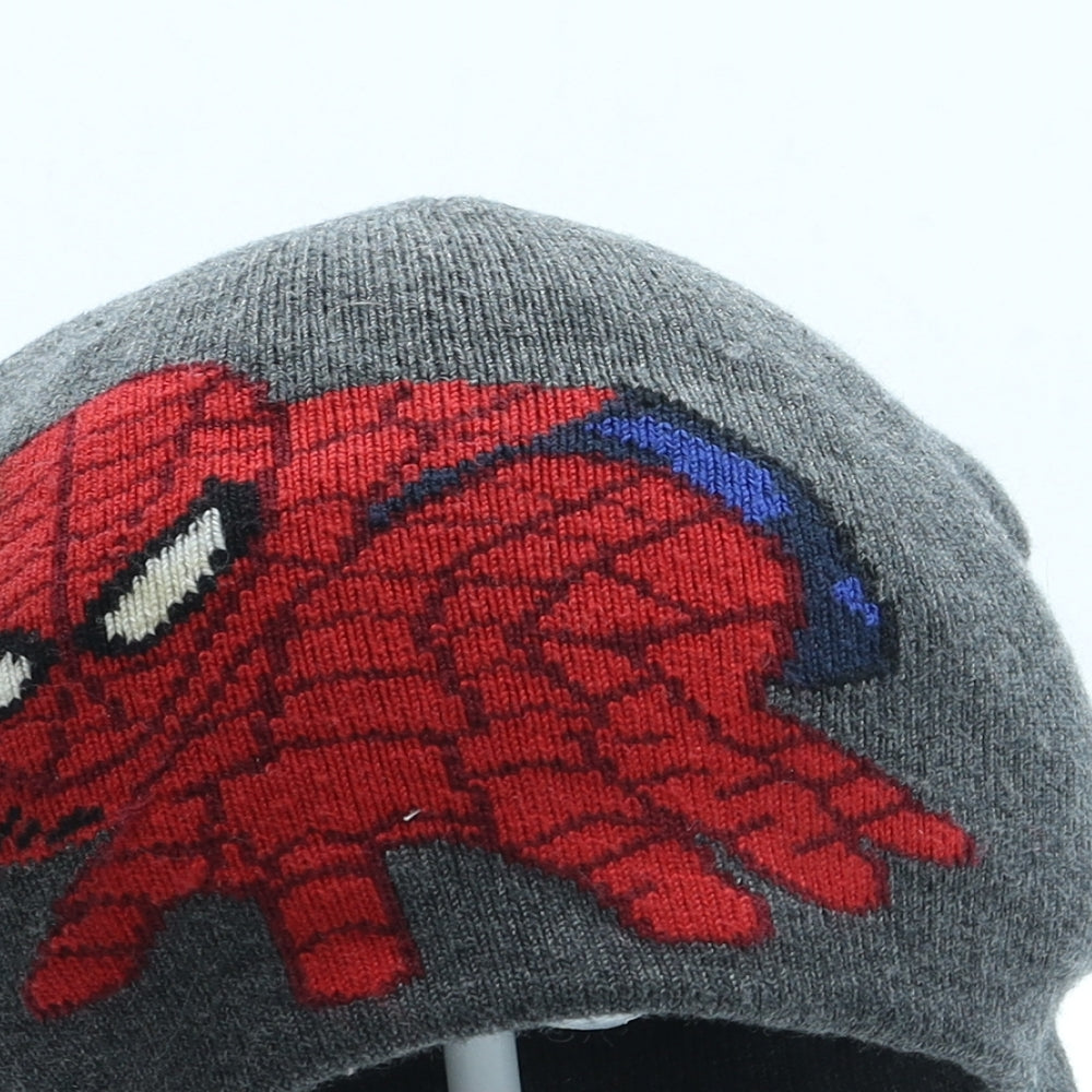 H&M Boys Grey Cotton Beanie One Size - Spiderman