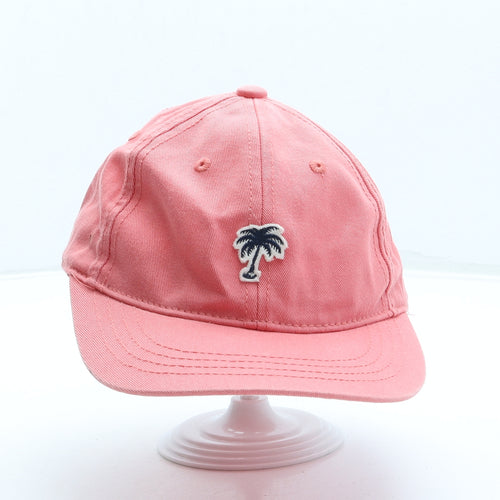 F&F Girls Pink Cotton Baseball Cap One Size - Palm Tree