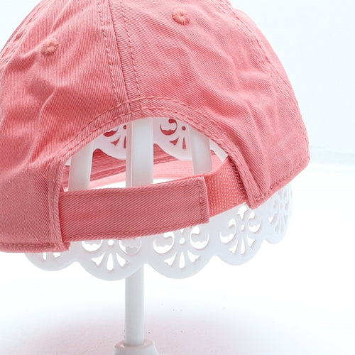 F&F Girls Pink Cotton Baseball Cap One Size - Palm Tree