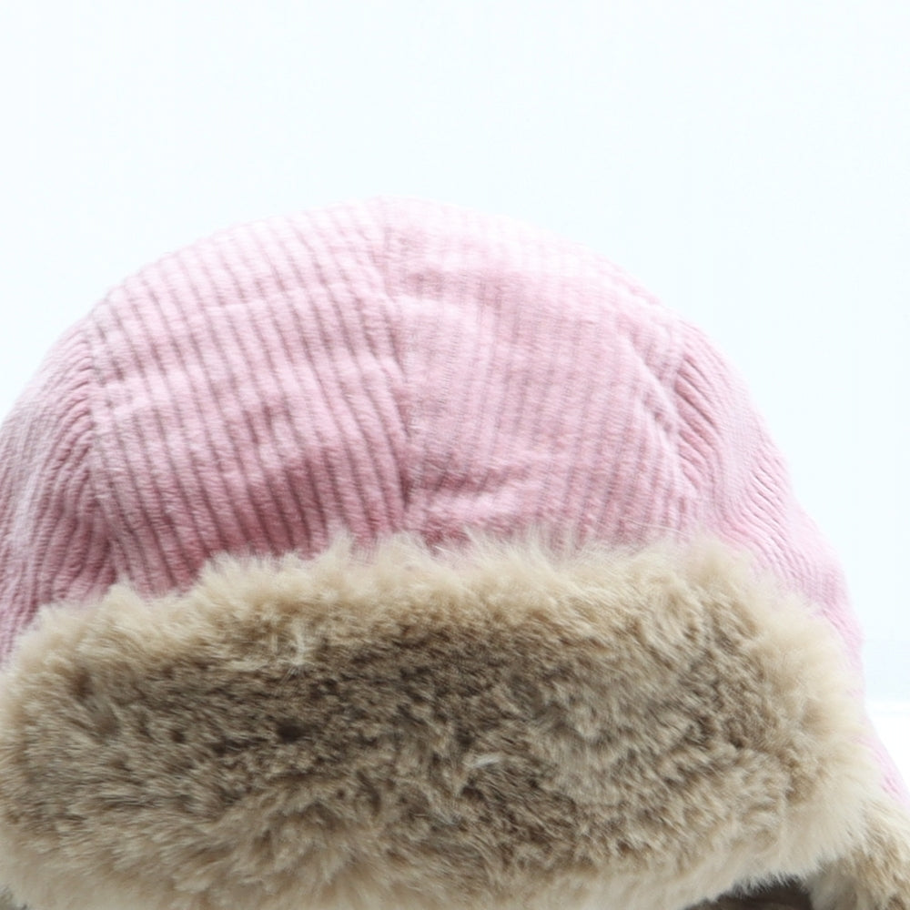 George Girls Pink Cotton Trapper Hat One Size