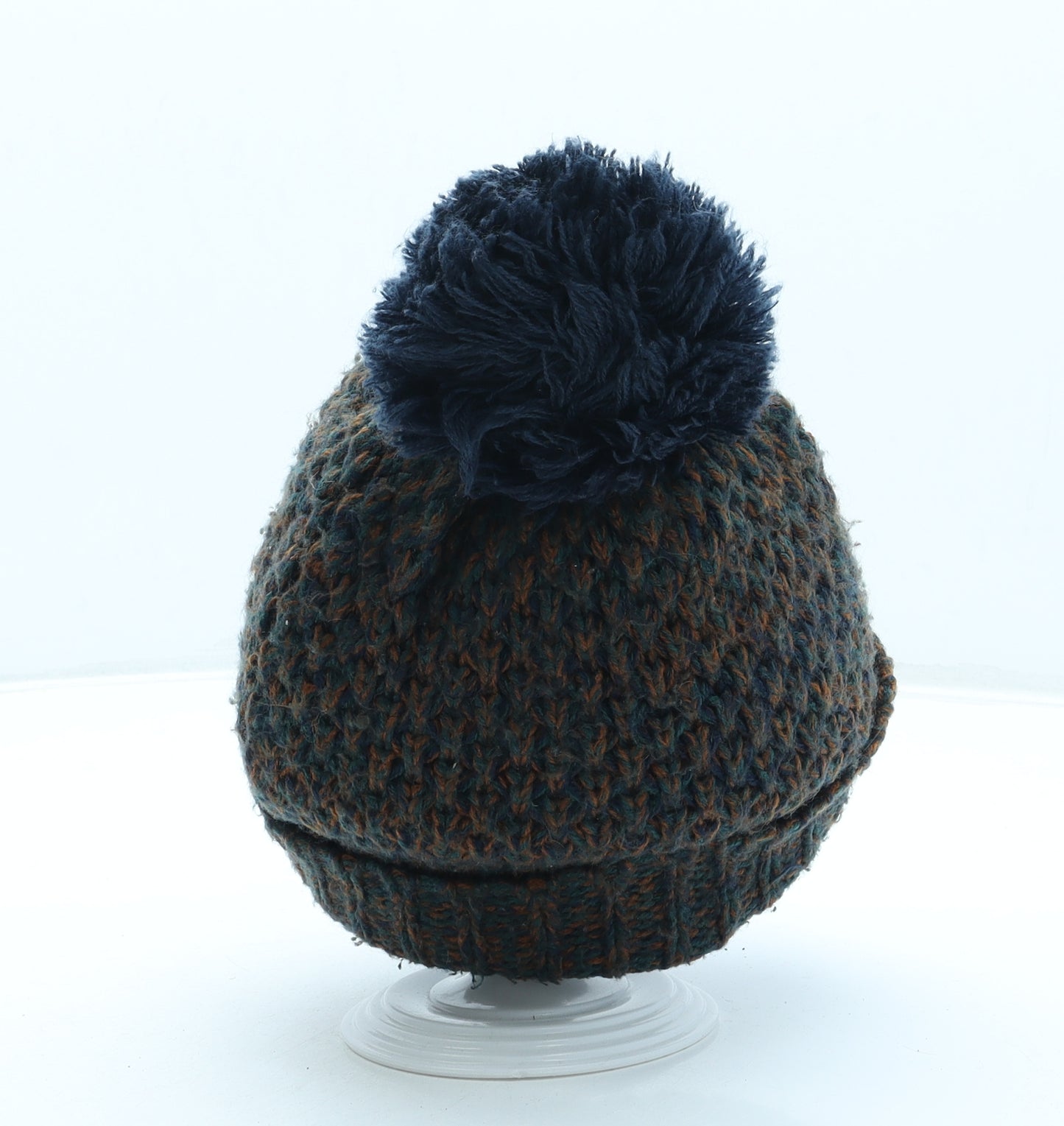 George Boys Blue Acrylic Bobble Hat One Size - Pom Pom