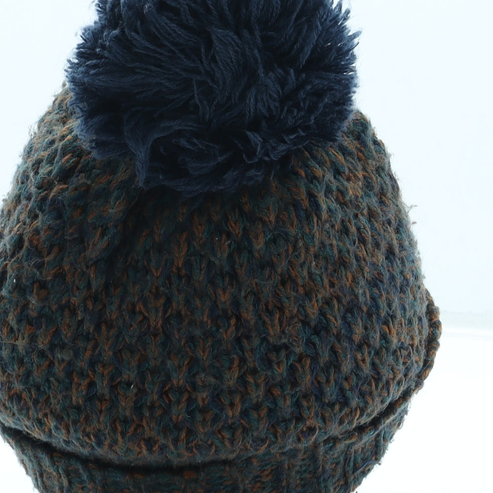 George Boys Blue Acrylic Bobble Hat One Size - Pom Pom
