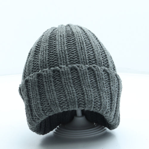 Atmosphere Womens Grey Acrylic Beanie One Size