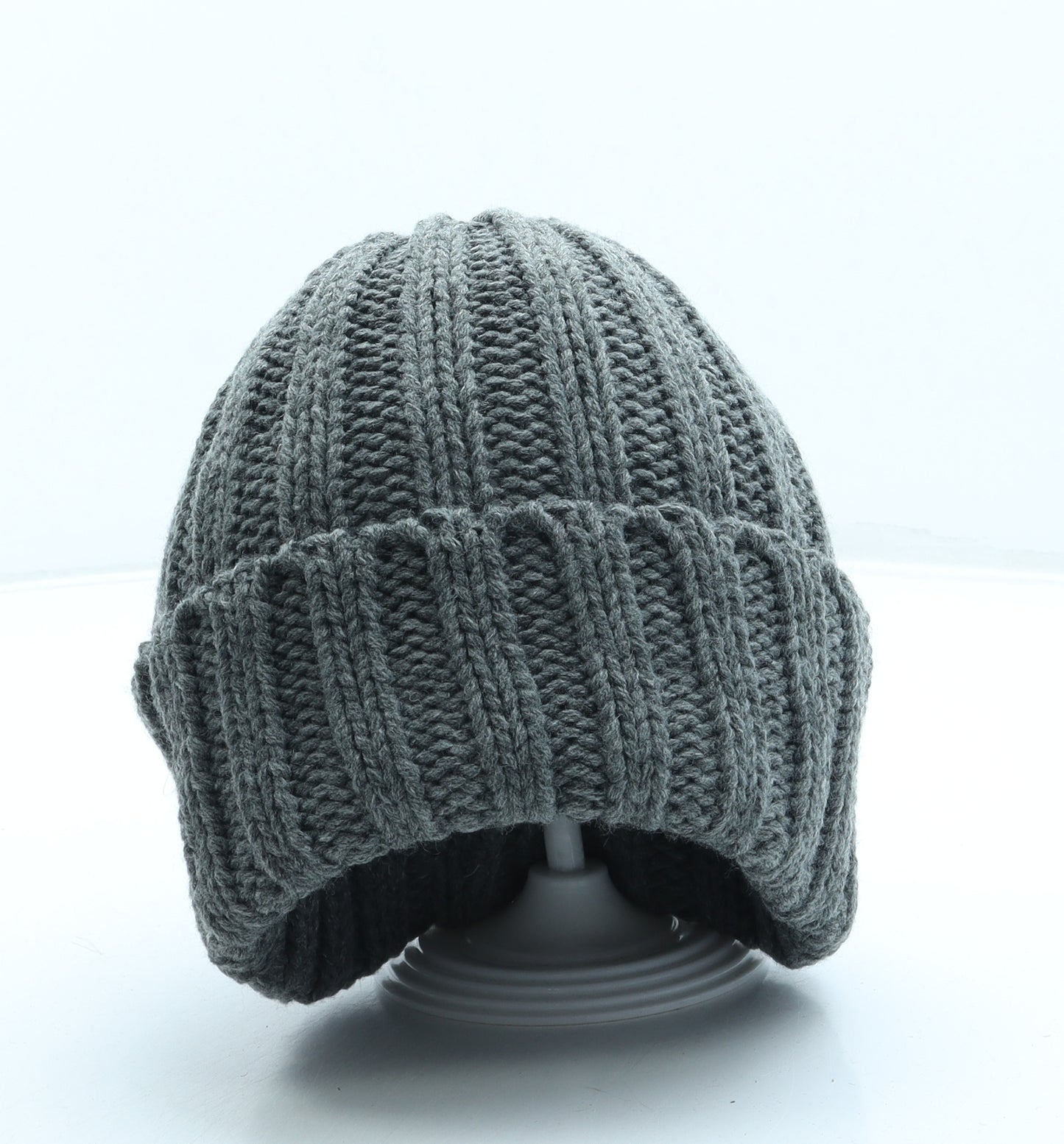 Atmosphere Womens Grey Acrylic Beanie One Size