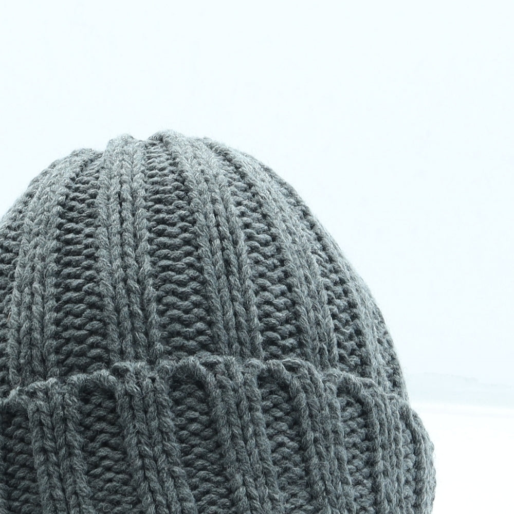 Atmosphere Womens Grey Acrylic Beanie One Size