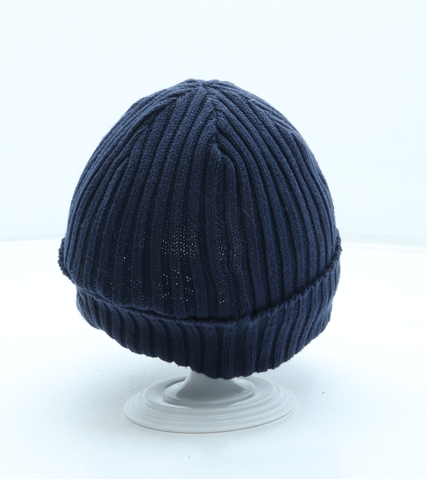 NEXT Boys Blue Cotton Beanie One Size - Peak front