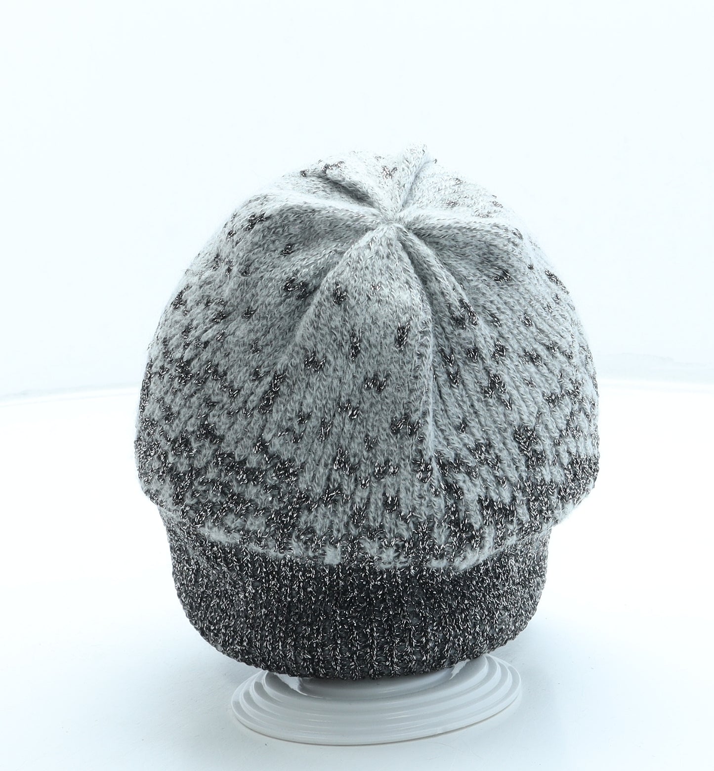 George Womens Grey Polyester Beanie One Size