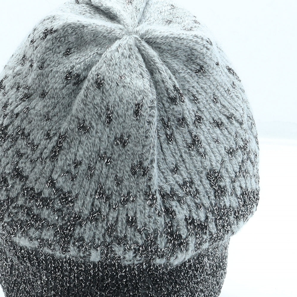 George Womens Grey Polyester Beanie One Size