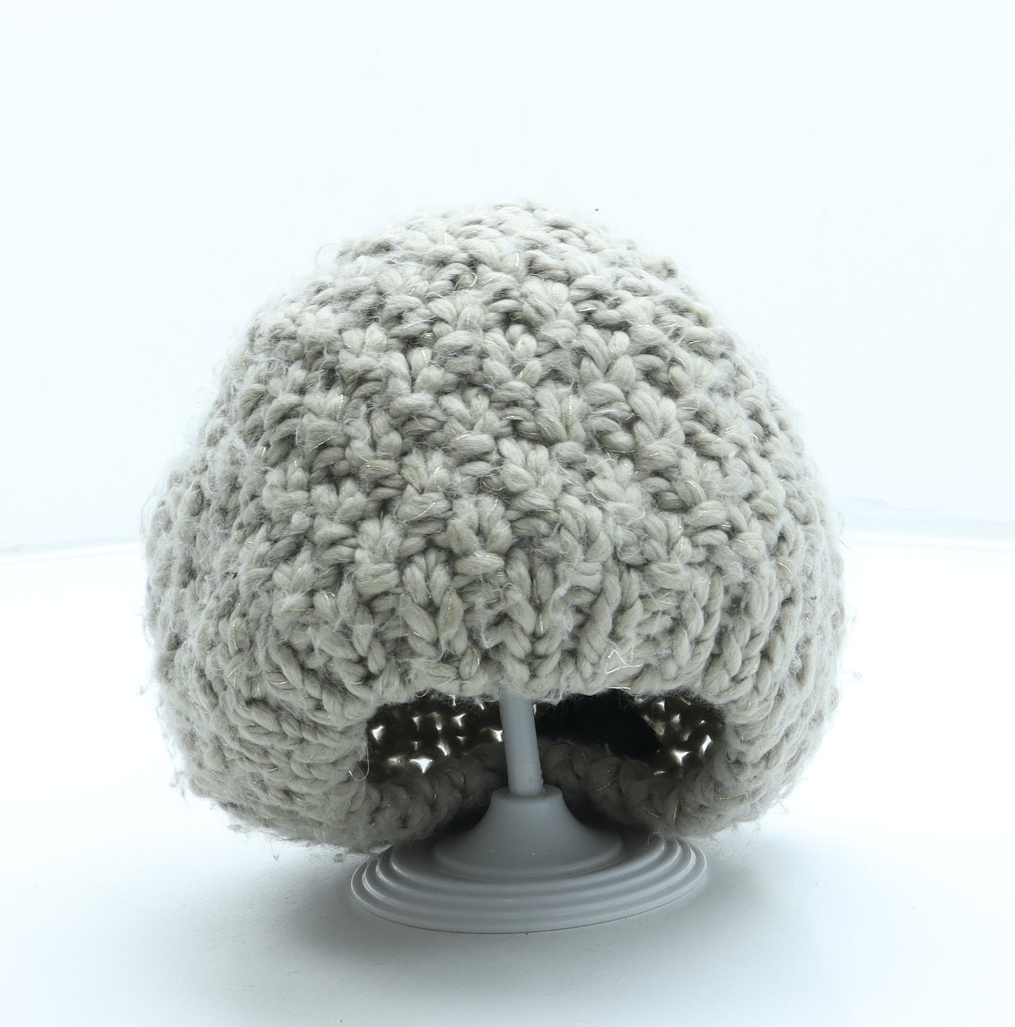 H&M Womens Beige Acrylic Beret One Size