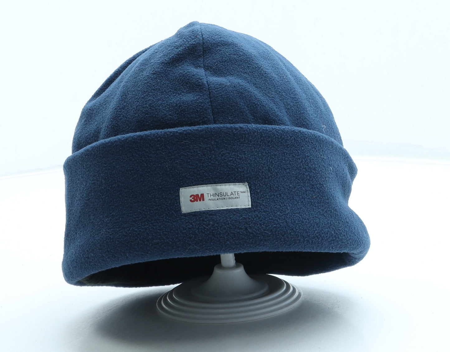 HeatGuard Mens Blue Polyester Beanie One Size